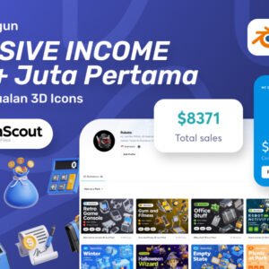 Kelas Online Blender Mastery: Build Passive Income from Selling 3D Icons